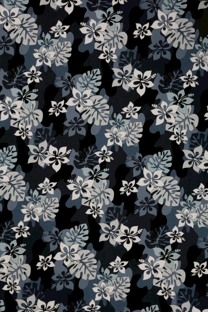 BY REQUEST - NAVY HIBISCUS CAMO